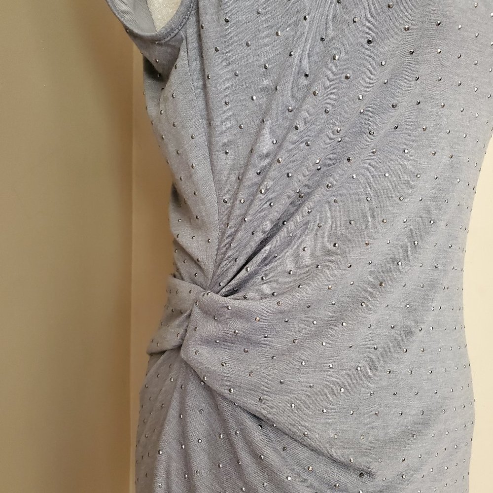 Rebecca Taylor RARE Gray Dress - Nailhead Sheath Dress Size Small Like New - Picture 9 of 16